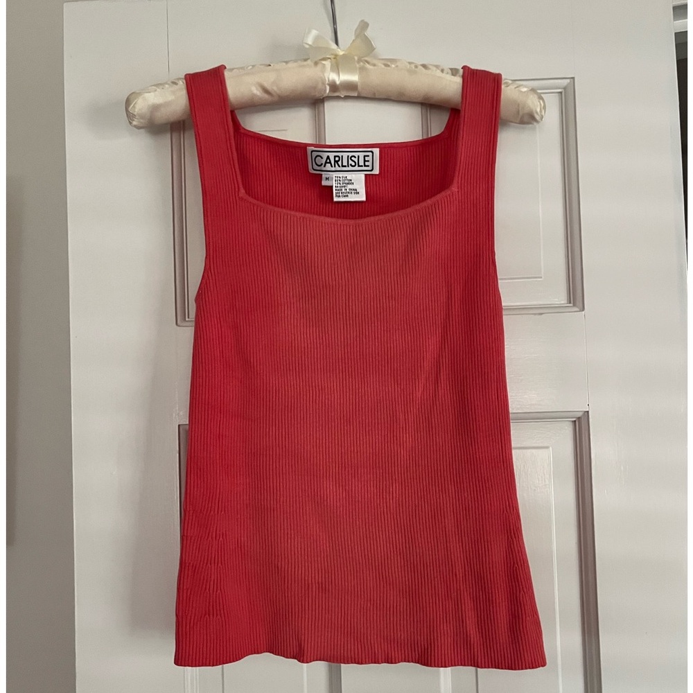 Carlisle Vibrant Red Sleeveless Top